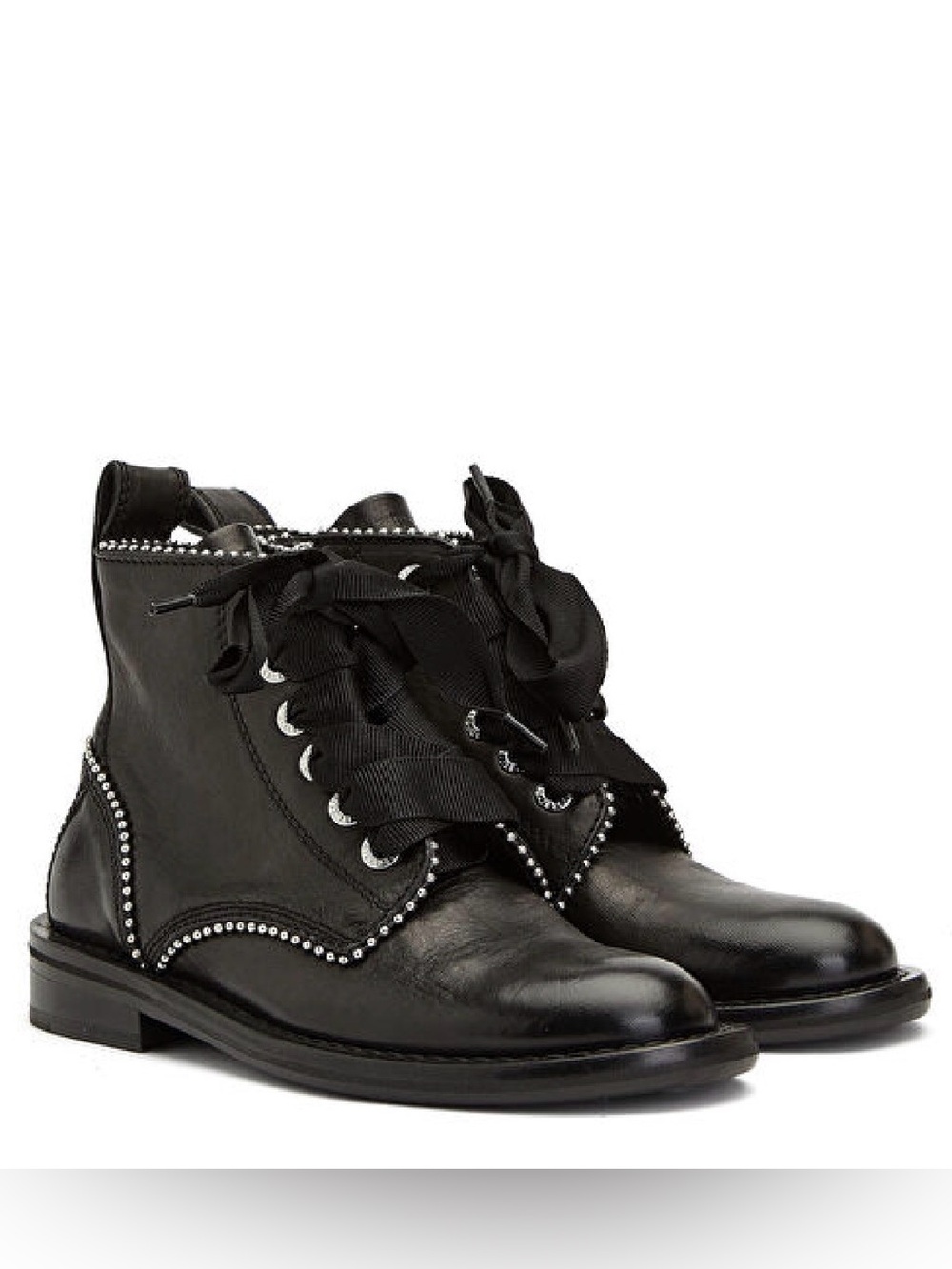 Zadig & Voltaire Laureen Roma Studs Ankle Leather Boots Size 41 BNIB
